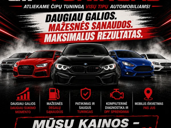 KM Chip Tuning: Galia ir taupymas