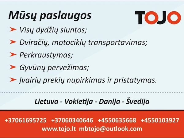 Greitas krovinų vežimas Lietuva-Danija-Vokietija