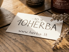 10HERBA 10% daugkartinis nuolaidos kodas www.herba.lt