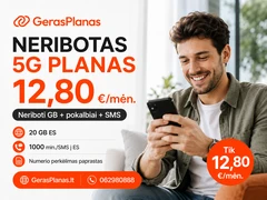 5G Neribotas planas su EU internetu
