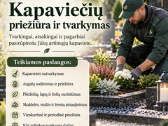 Profesionali kapavie?i? prieži?ra Kaune ir rajone||Kapavie?i? tvarkymas: estetika ir pagarba artimiesiems||Patikima kapavie?i? prieži?ra visus metus||Kapavie?i? tvarkymas ir apželdinimas Kaune||Apleist? kapavie?i? sutvarkymas ir prieži?ra||Kapavie?i? prieži?ra: švara ir j?s? ramyb?