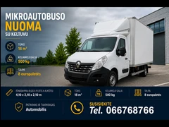 Krovininių mikroautobusų nuoma be vairuotojo