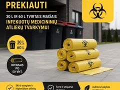 Maišai infekuotų atliekų tvarkymui 