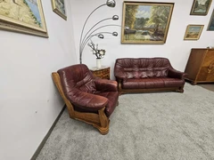 Natūralios odos  komplektas (liko fotelis)