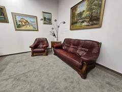 Natūralios odos  komplektas (liko fotelis)