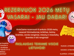 REZERVUOKITE 2026 METŲ VASAROS SEZONUI!