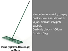 Sodo įrankių nuoma, įskaitant aeratorių ir priekabą