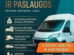 Vežame statybines bei buitines šiukšles. Transporto paslaugos. 