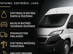 Vežame statybines bei buitines šiukšles. Transporto paslaugos. 